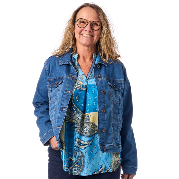 Blød denim jakke fra Brandtex
