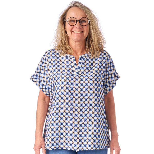 Smart sommerbluse med løs pasform fra Brandtex