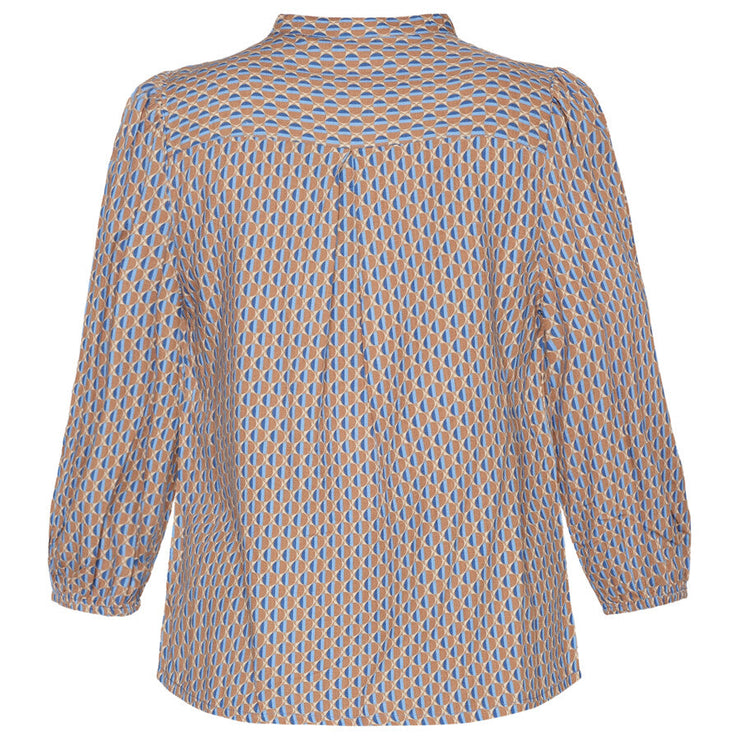 Skjortebluse med stolpelukning fra Brandtex