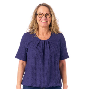 Patina - model Sara - Kortærmet - Crepestruktur