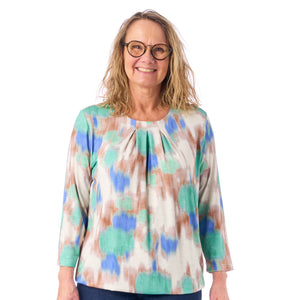 Signature Bluse med flot akvarelprint