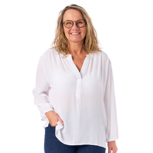 Let bluse i crep-viskose fra Navigazione