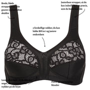 Naturana blonde BH: Brede, bløde og justerbare stropper - Ingen bøjle - Str. 75B til 100E