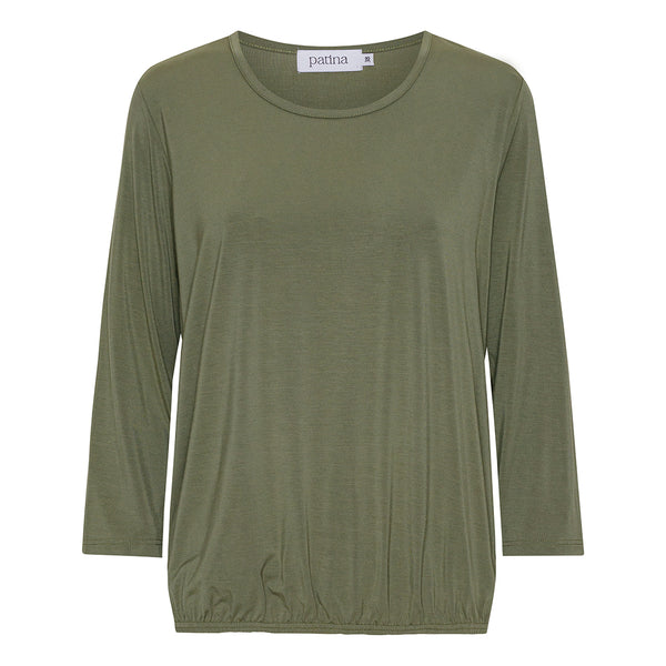 Patina model Ida - Hyggebluse i bambus – Groen