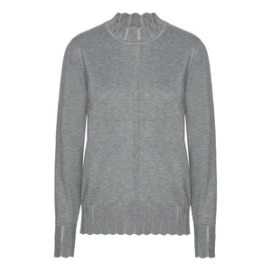 Finstrikket pullover med hulmønster fra Signature