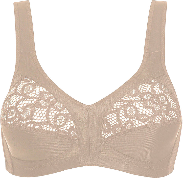 Naturana blonde BH: Brede, bløde og justerbare stropper - Ingen bøjle - Str. 75B til 100E