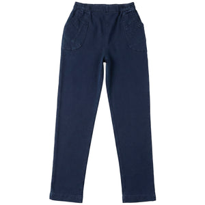 Lun vinterbuks med lommer i denimstof fra Patina