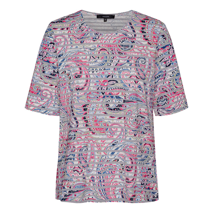 Rosa t-shirt med striber fra Navigazione