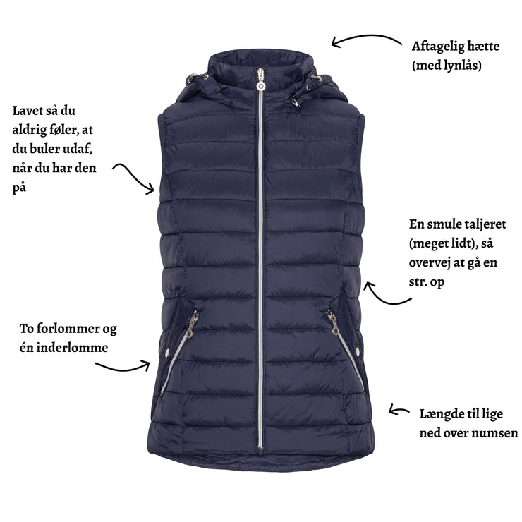 Vatteret vest med aftagelig hætte fra Saturne