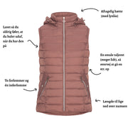 Vatteret vest med aftagelig hætte fra Saturne