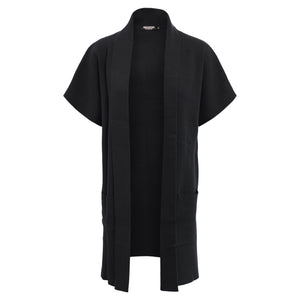 Lang cardigan i strik fra Signature