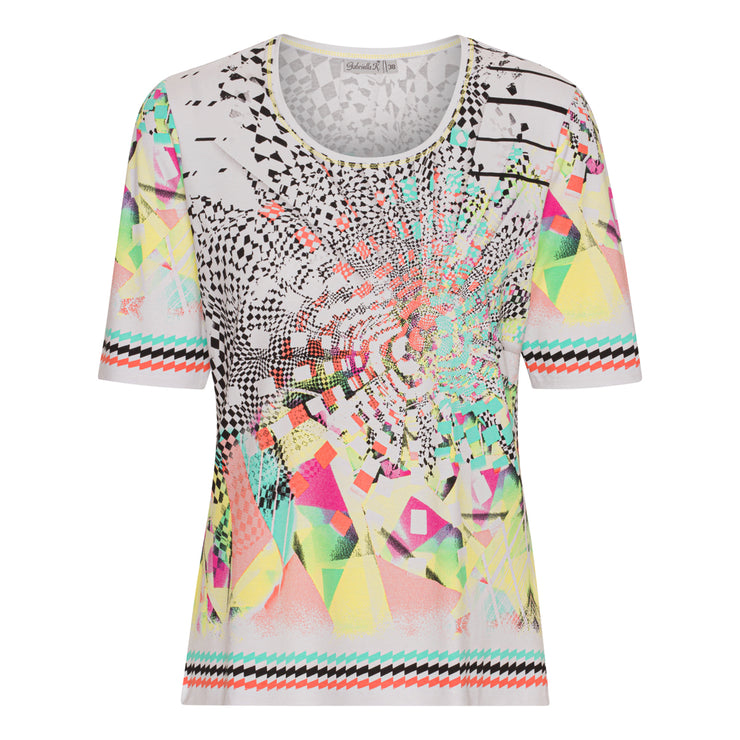 Farverig t-shirt fra Gabriella K. i viskose