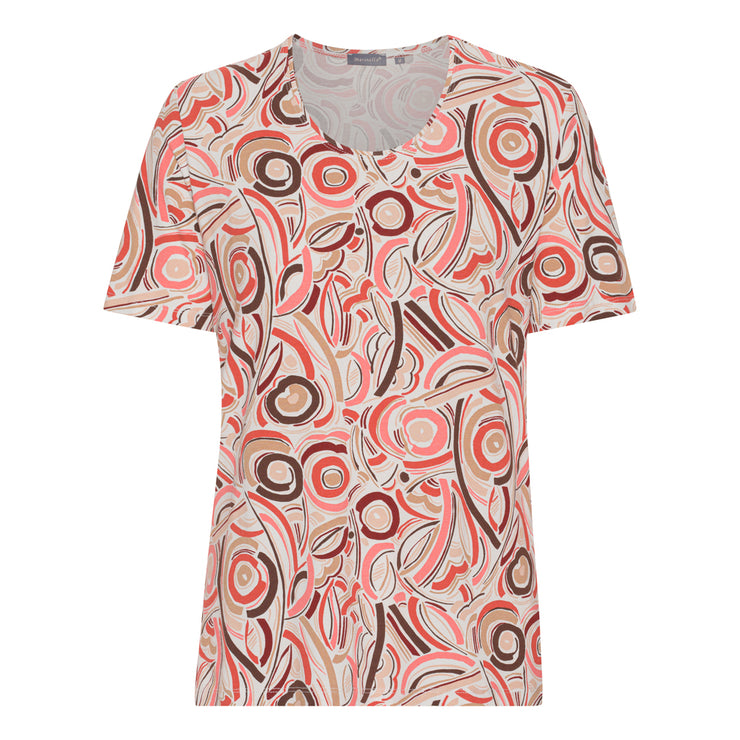 Mønstret t-shirt fra Marinello i blød viskose