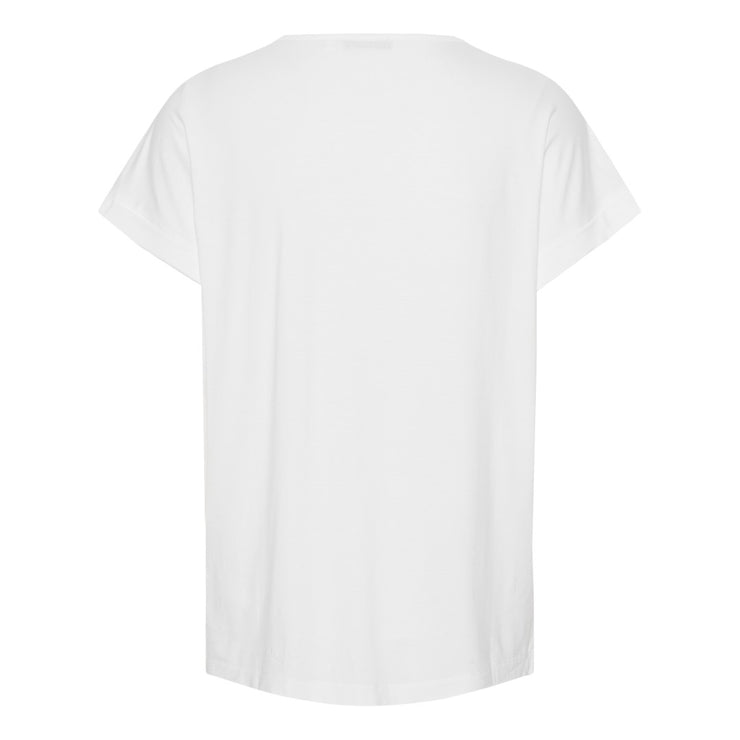 Feminin t-shirt med blondekant fra M.X.O.