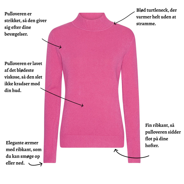 Blød Pullover med turtleneck fra Marinello