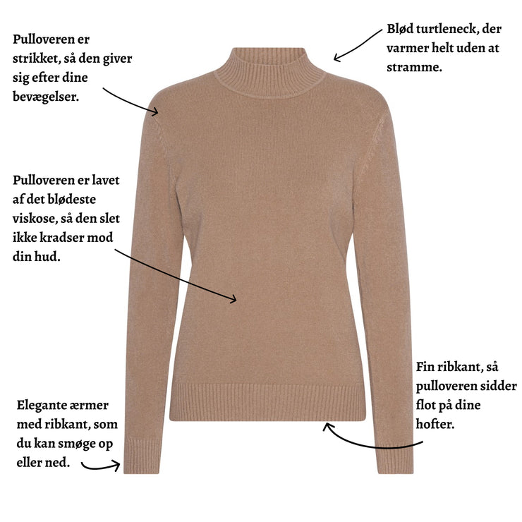 Blød Pullover med turtleneck fra Marinello